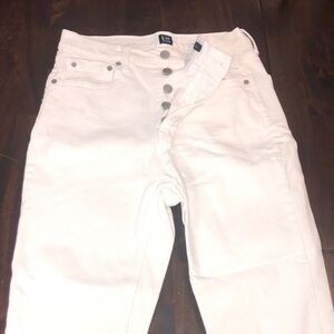 GAP Classic White Button-Fly Pants